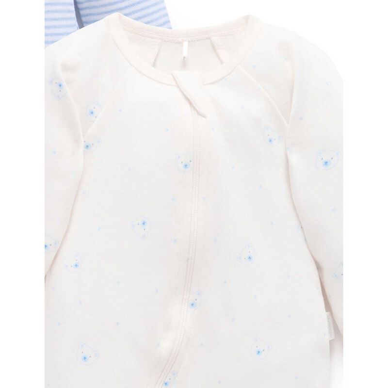 Purebaby 2 Pack Zip Growsuit image number 2